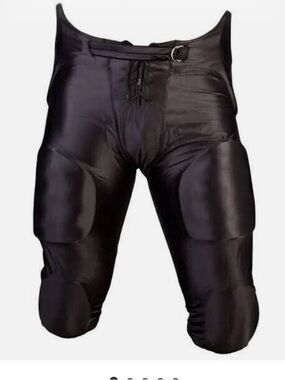 Men's Black Padded Football Pants - Athletic Performance